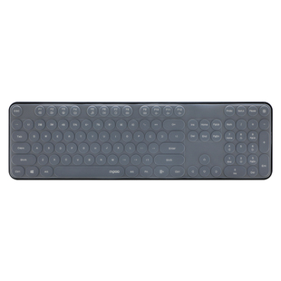 适用雷柏K260键盘膜X260S无线键盘保护膜复古圆形按键膜K260S办公键盘防尘垫防水罩105键台式硅胶静音键盘套