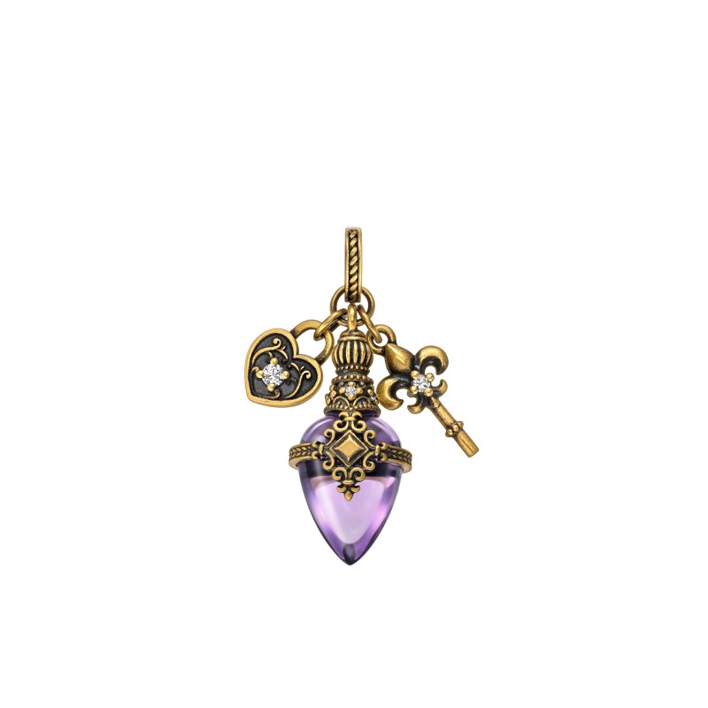 【新品】MONOLOGUE独白欧罗巴狂想紫水晶香水瓶玉髓黄金吊坠多款