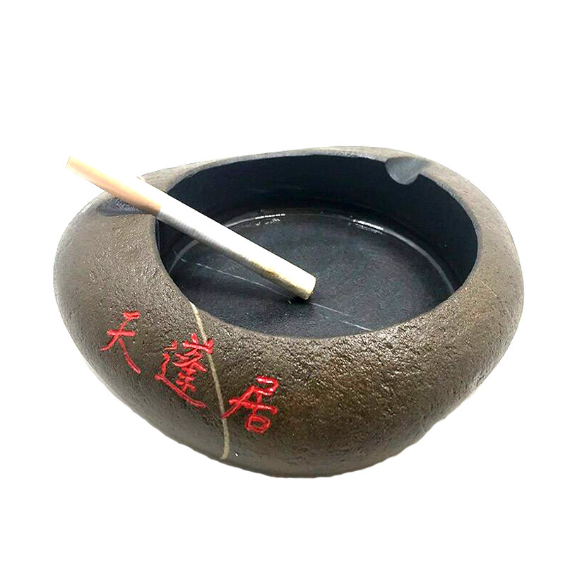 创意天然鹅卵石烟灰缸大小家用
