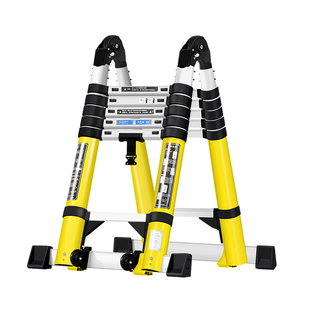 广华加厚铝合金人字梯家用多功能伸缩梯便携工程梯加固升降梯楼梯