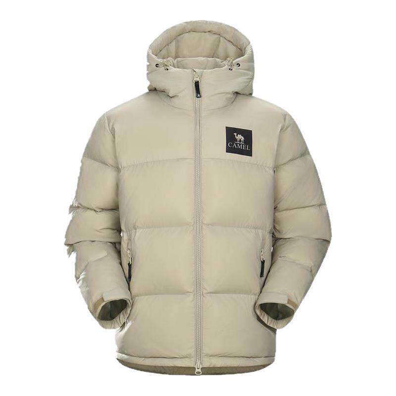 骆驼黑钻5PLUS羽绒服女装2025冬季加厚保暖连帽面包服羽绒外套男