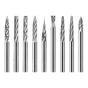 硬质合金旋转锉钨钢磨头金属铝材雕刻3mm×3mm合金铣刀电磨头套装