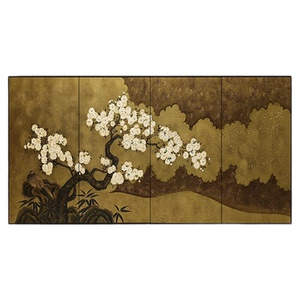 中式复古金箔漆画挂画定制挂屏