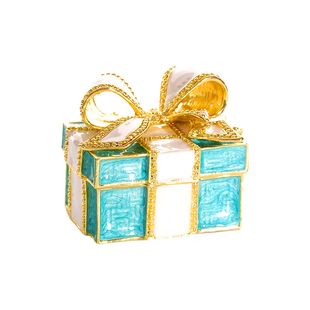 A可爱珠宝首饰耳环收纳盒2026新款闺蜜结婚礼物求婚对戒指盒法蓝