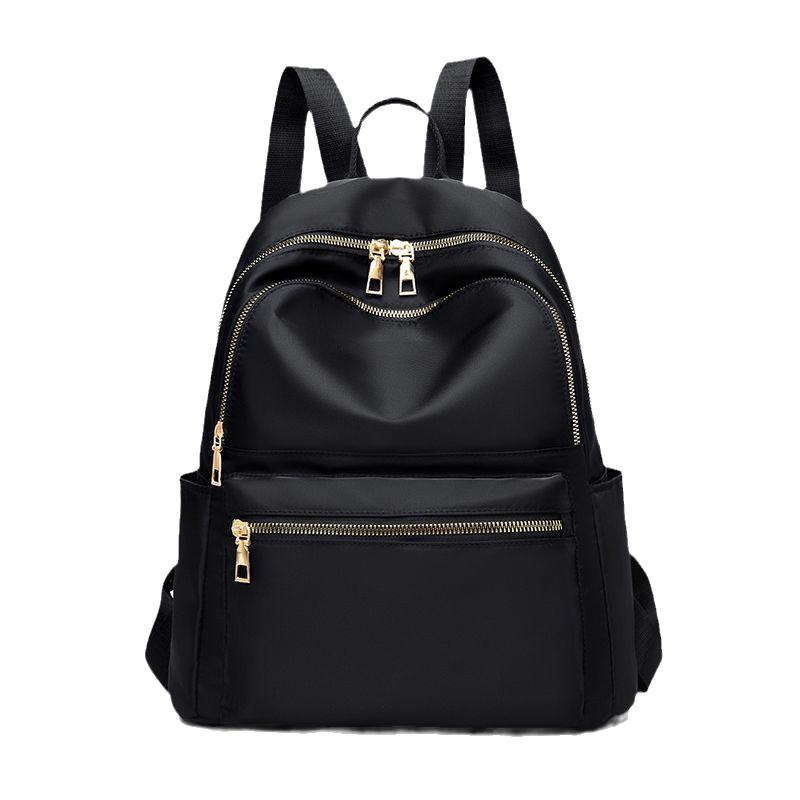 金玉鸟双肩包女2024新款旅行牛津布小背包女士时尚书包黑色休闲