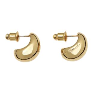 U.CA韩国barnnet月牙耳钉八奶小众复古质感镀金fever同款水滴耳环