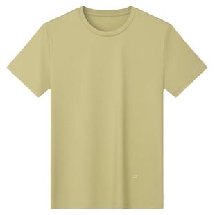 夏季男士圆领丝光棉短袖T恤冰丝纯棉半袖白色体恤高端2025年男装