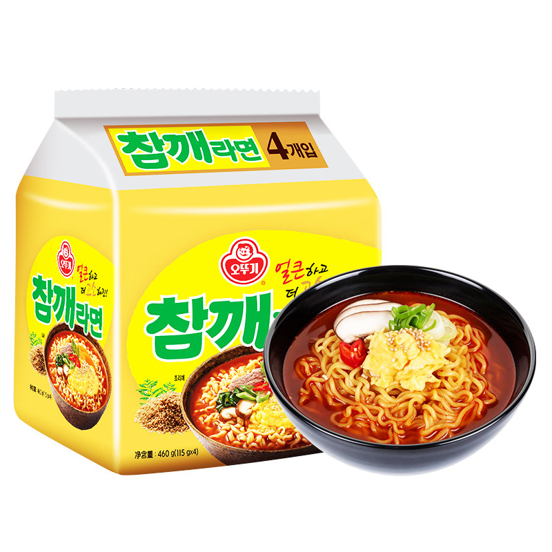 新品不倒翁鸡蛋芝麻拉面韩国进口辣味方便面夜宵泡面懒人速食拉面 新品国实拍商品图