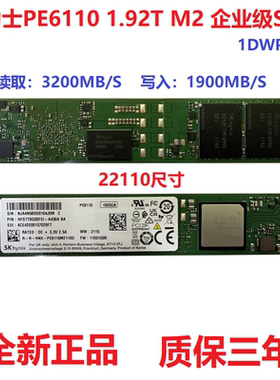 海力士PE6110/PE6011 1.92T M.2 22110 NVME企业级固态硬盘/PM983