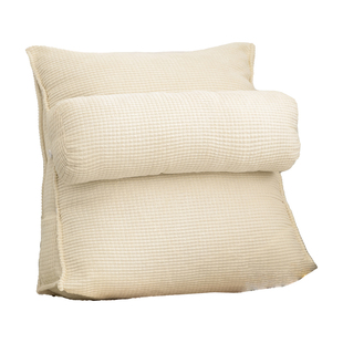 米白三角靠枕床头护颈护腰榻榻米软包沙发飘窗床上靠背大靠垫抱枕