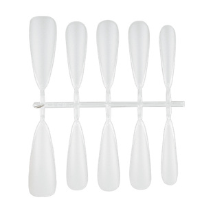 NDKda杏仁形双顶平弧穿戴甲片 嬛嬛细狗长中短款尖圆美甲指甲贴片