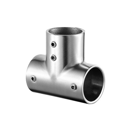 304不锈钢32圆管连接件置物架围栏扶手平三通四通弯头连接固定件