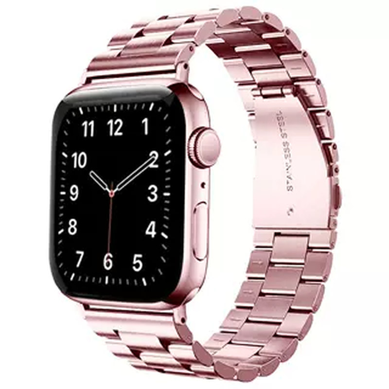 适用Apple watch11苹果手表带iwatch1098765经典三珠Ultra3不锈钢