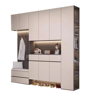 鞋柜家用门口一体轻奢玄关柜定制现代简约门厅隔断柜收纳柜储物柜