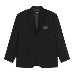 【明星同款】WE11DONE中性男女同款经典字母logo单排扣西装外套