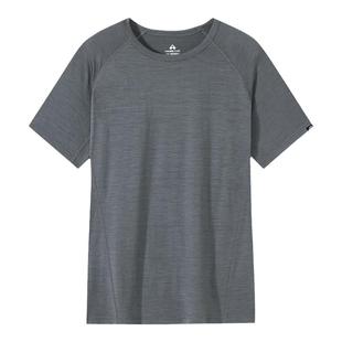 拓路者美利奴羊毛男短袖T恤夏季柔软快干圆领打底套头体恤衫