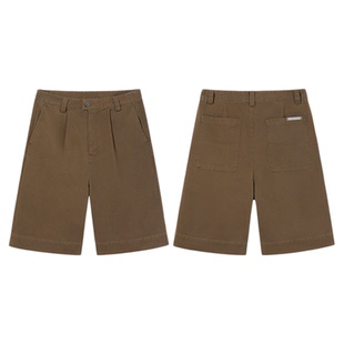 PSO Brand男装女装基础纯色水洗休闲宽松运动夏工装短裤五分裤子