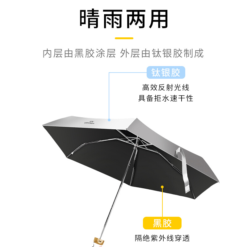 集卫 晴雨两用拍照肽 钛银色便携反光伞摄影打光伞补光伞反光板柔 3C数码配件 反光器具 原图主图