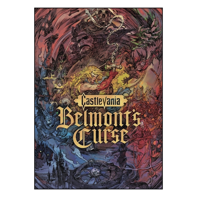 Castlevania恶魔城月下夜想曲血污Mondo海报有框画微喷玄关装饰画