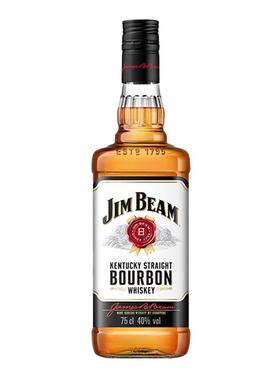 【自营】金宾JimBeam波本威士忌750ml白占边波旁嗨棒可乐桶洋酒