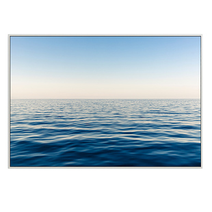 大海风景挂画北欧客厅装饰画蓝色调艺术摄影作品宁静的海杉本博司