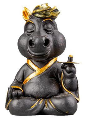 国潮创意青砂石午马茶宠摆件