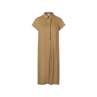 BOGNER博格纳 春夏女士ROBIN衬衫领日常通勤修身优雅短袖连衣裙