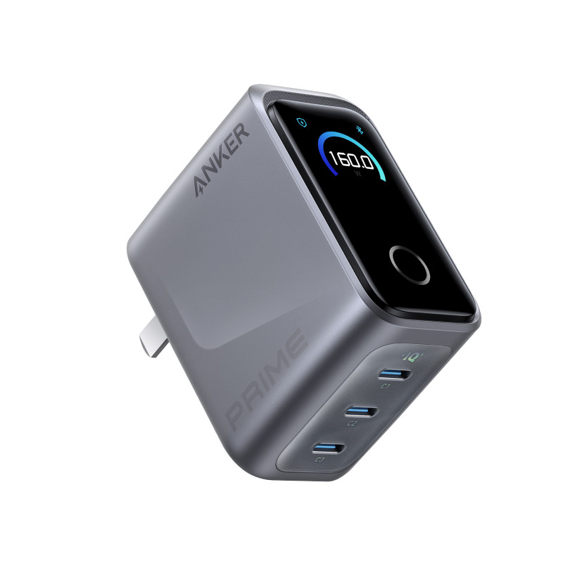 【顺丰闪发】Anker Prime安克160W智显充Pro氮化镓充电器多口快充适用苹果17华为小米手机macbook笔记本电脑