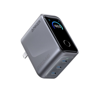ANKER Prime安克160W智显充Pro+全协议氮化镓充电头多口快充PD3.1适用苹果17华为小米MacBook笔记本充电器