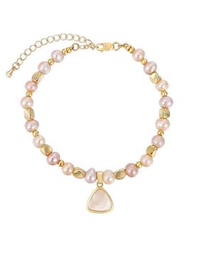 希腊原创设计天然不规则珍珠手链