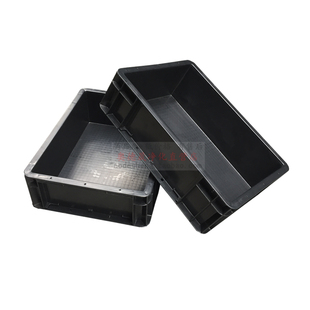 黑色防静电周转箱可配盖翻盖隔板塑料加厚胶箱子导电箱物料盒包邮