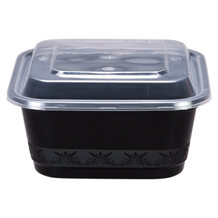 美式方形打包盒650ml/750ml/1000ml一次性餐盒外卖带盖高档饭盒