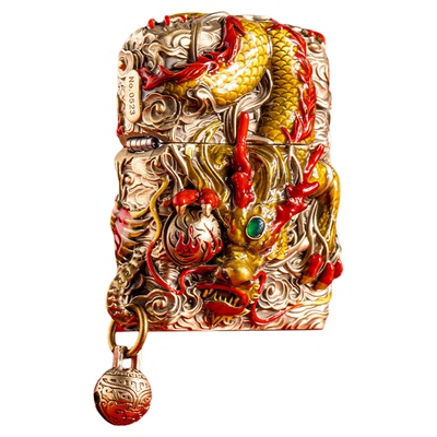 zippo正品打火机龙凤送男友礼物