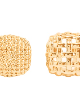 欧美跨境时尚复古金属编织开口戒