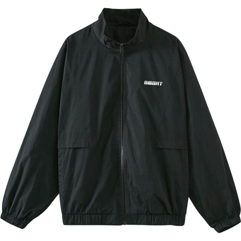 【外套合辑】美特斯邦威夹克男春秋季宽松撞色时尚运动立领外套