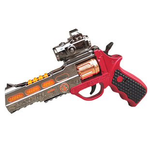 儿童玩具枪扣动一次响一次投影枪男孩声光卡通枪坚固耐摔左轮手抢