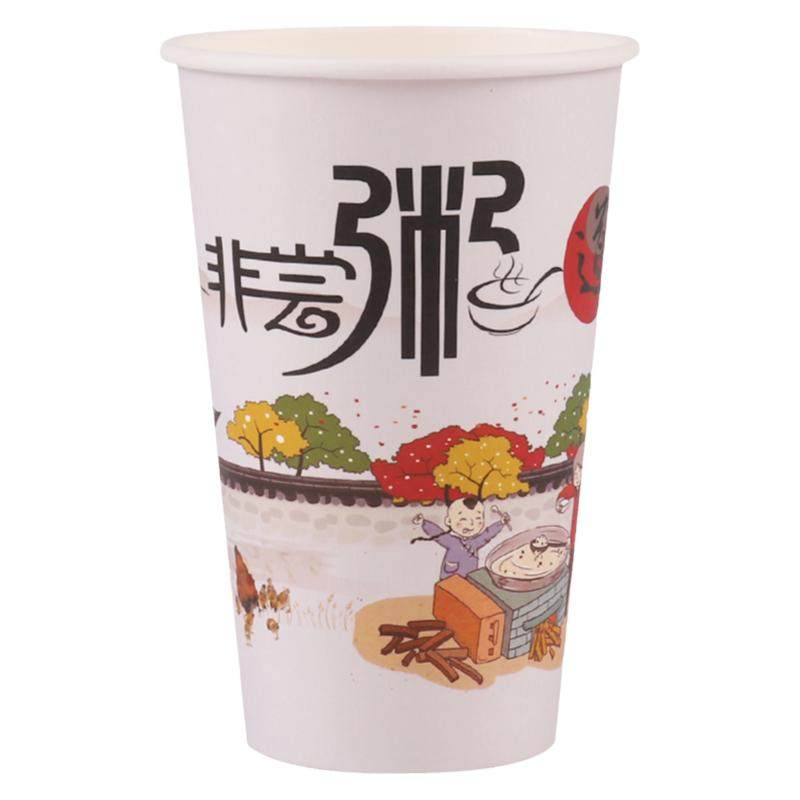 稀饭打包杯一次性粥杯带盖带吸管