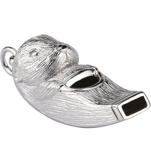 《妈妈号》925纯银海獭安全哨子吊坠项链送老婆母亲孩子生日礼物