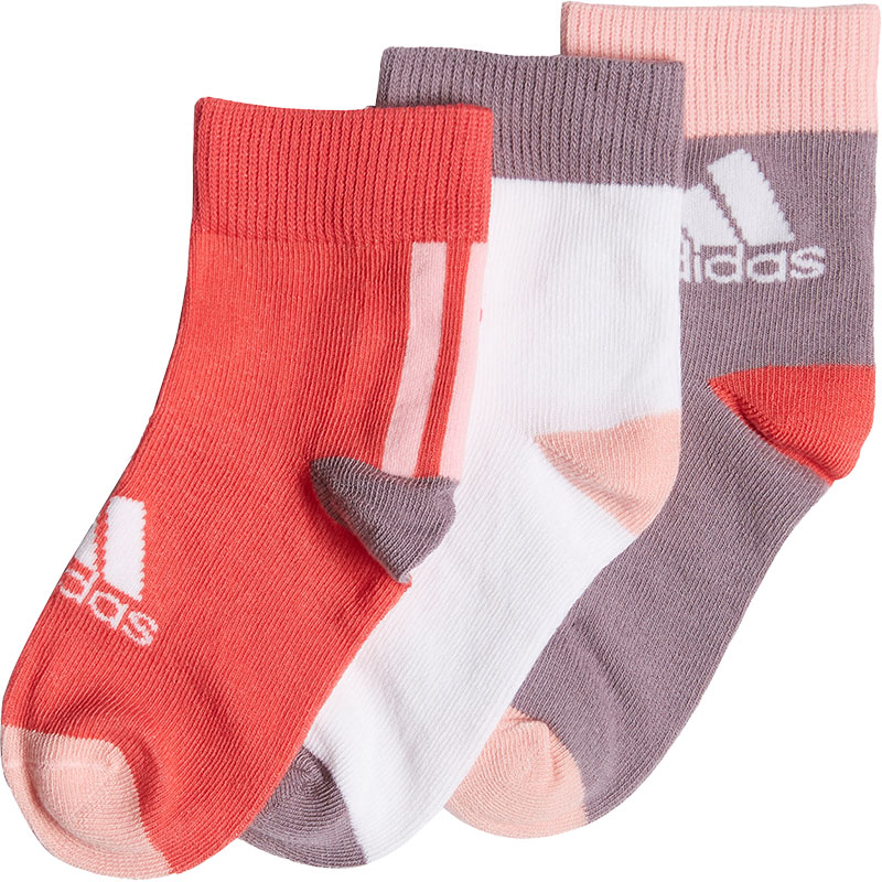 Adidas/阿迪达斯正品新款儿童男女运动休闲袜三双装FN0995