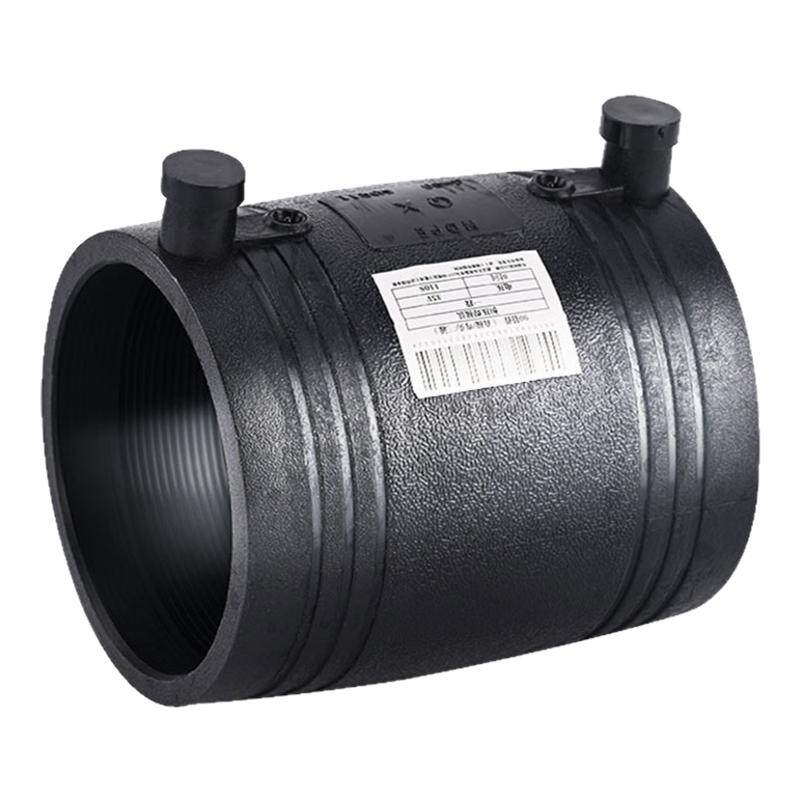 HDPE全新料电熔管件200电熔套筒110pe管电熔直接钢丝骨架管直通
