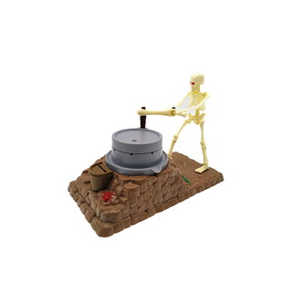 创意儿童电动有钱使骷髅鬼推磨硬币存钱罐玩具网红头骨收钱箱礼物