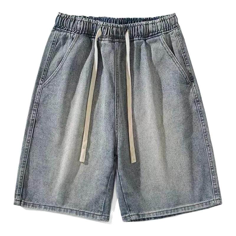 夏季薄款中裤潮流美式男款潮牌男生裤子休闲五分裤牛仔短裤热卖