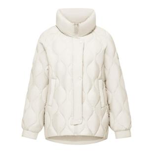 波司登2023年轻薄羽绒服女中长款时尚休闲温柔奶油色秋冬外套