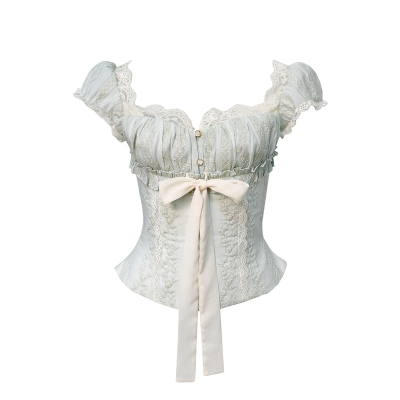 Lazy Didi花与爱丽丝 全棉碎花泡泡袖上衣春季特调肌理刺绣连衣裙