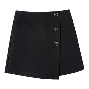 2025夏季新款半身裙短款西装裙高腰显瘦职业裙a字裙大码黑色裙裤