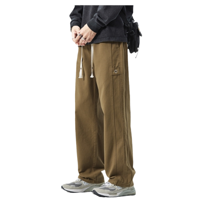 HomePanda复古宽松直筒休闲裤男