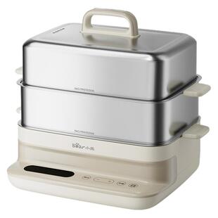 小熊全钢电蒸锅多功能家用三层煮锅预约蒸煮一体家用蒸汽锅早餐机