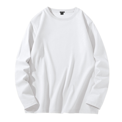 真维斯白色打底衫男长袖重磅t恤