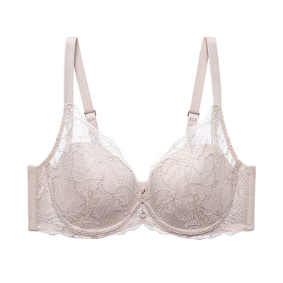 Comfit大胸内衣女薄款蕾丝