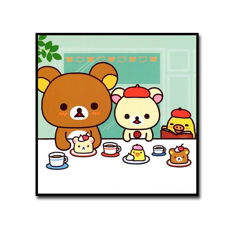 diy数字油彩画蝴蝶兰丙烯油画